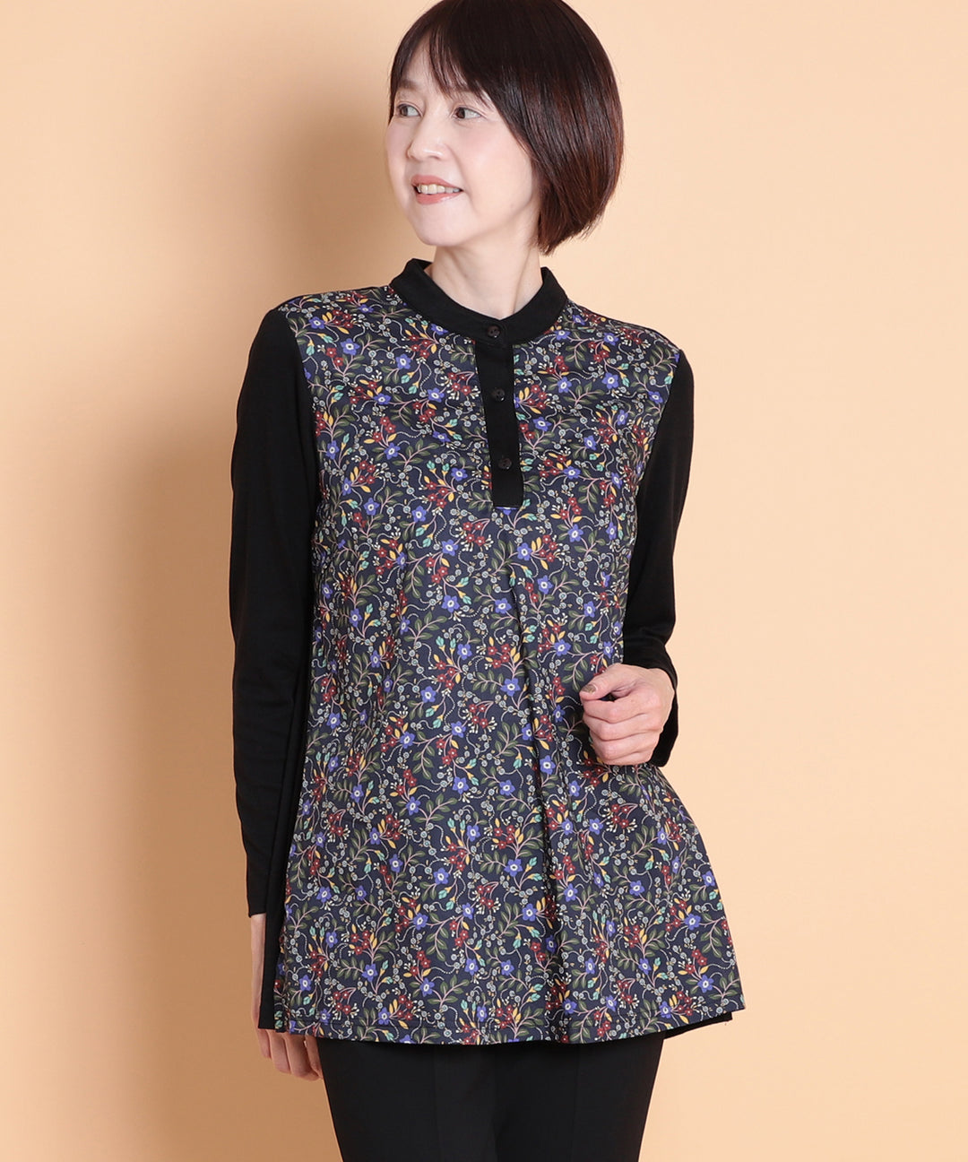 リバティ クラフトマンシップタナローンMIXチュニック リバティ