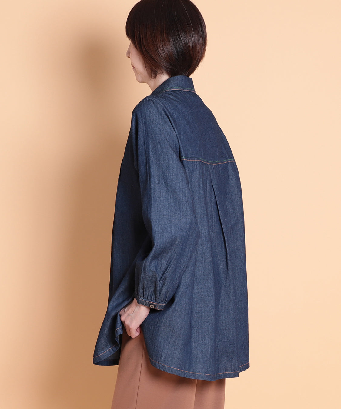 デニム刺繍ブラウス　 KANSAI profumo(カンサイプロフューモ) 