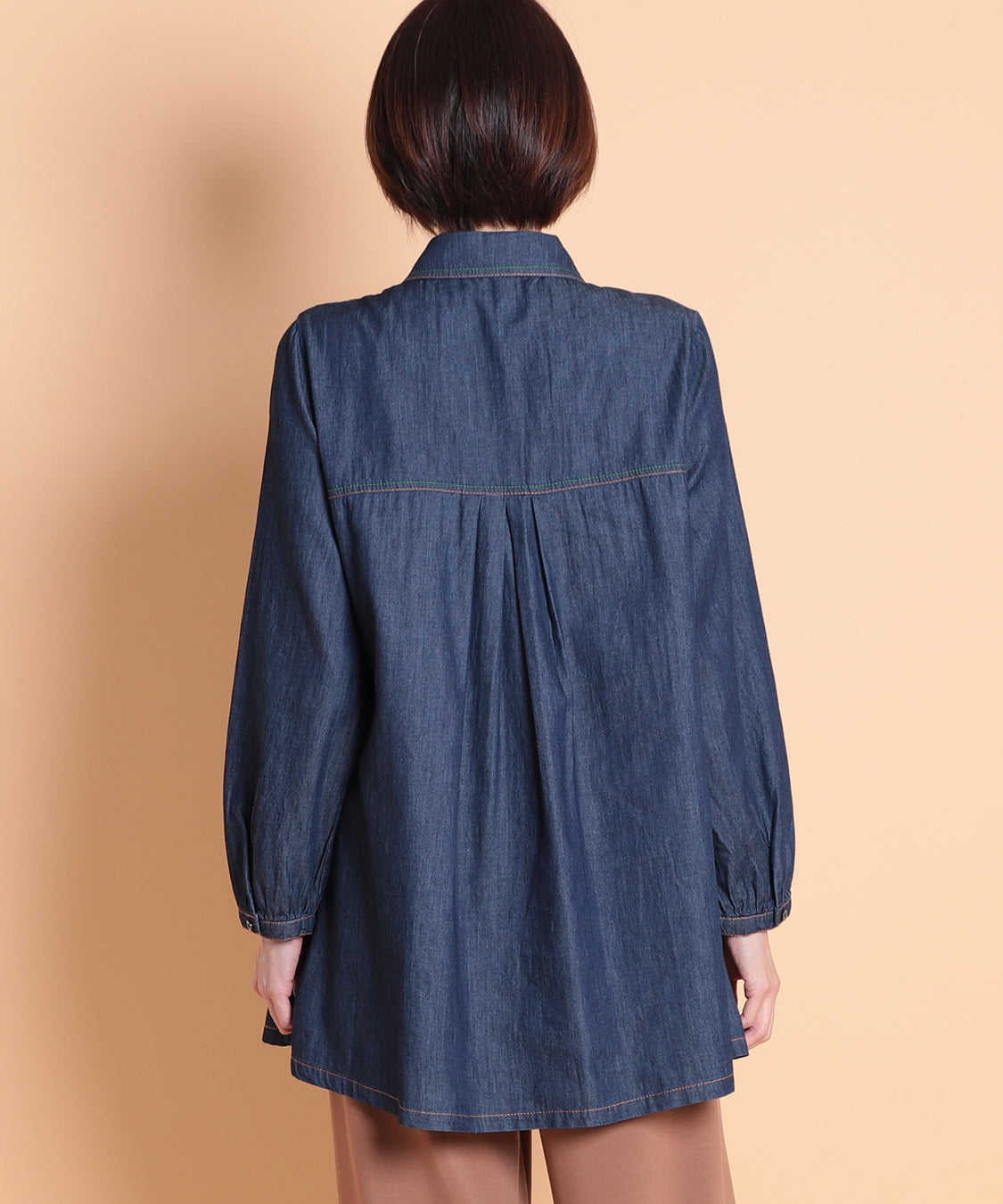 デニム刺繍ブラウス　 KANSAI profumo(カンサイプロフューモ) 