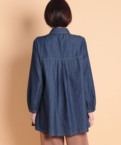 デニム刺繍ブラウス　 KANSAI profumo(カンサイプロフューモ) 