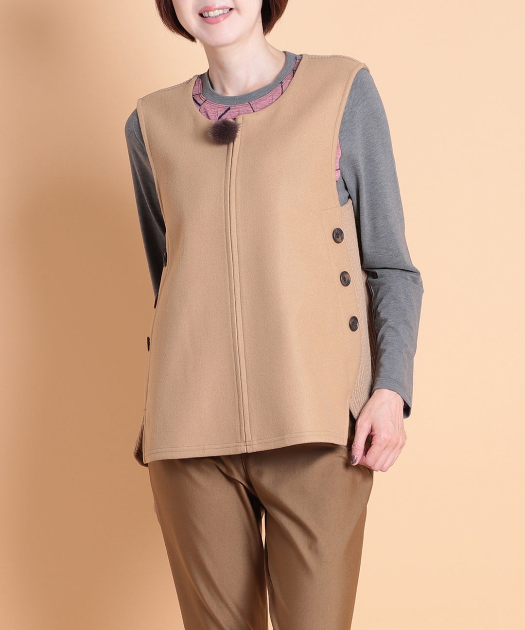 ウーリーフェルトリブMIXベスト M'ID KANSAI YAMAMOTO (ミッド