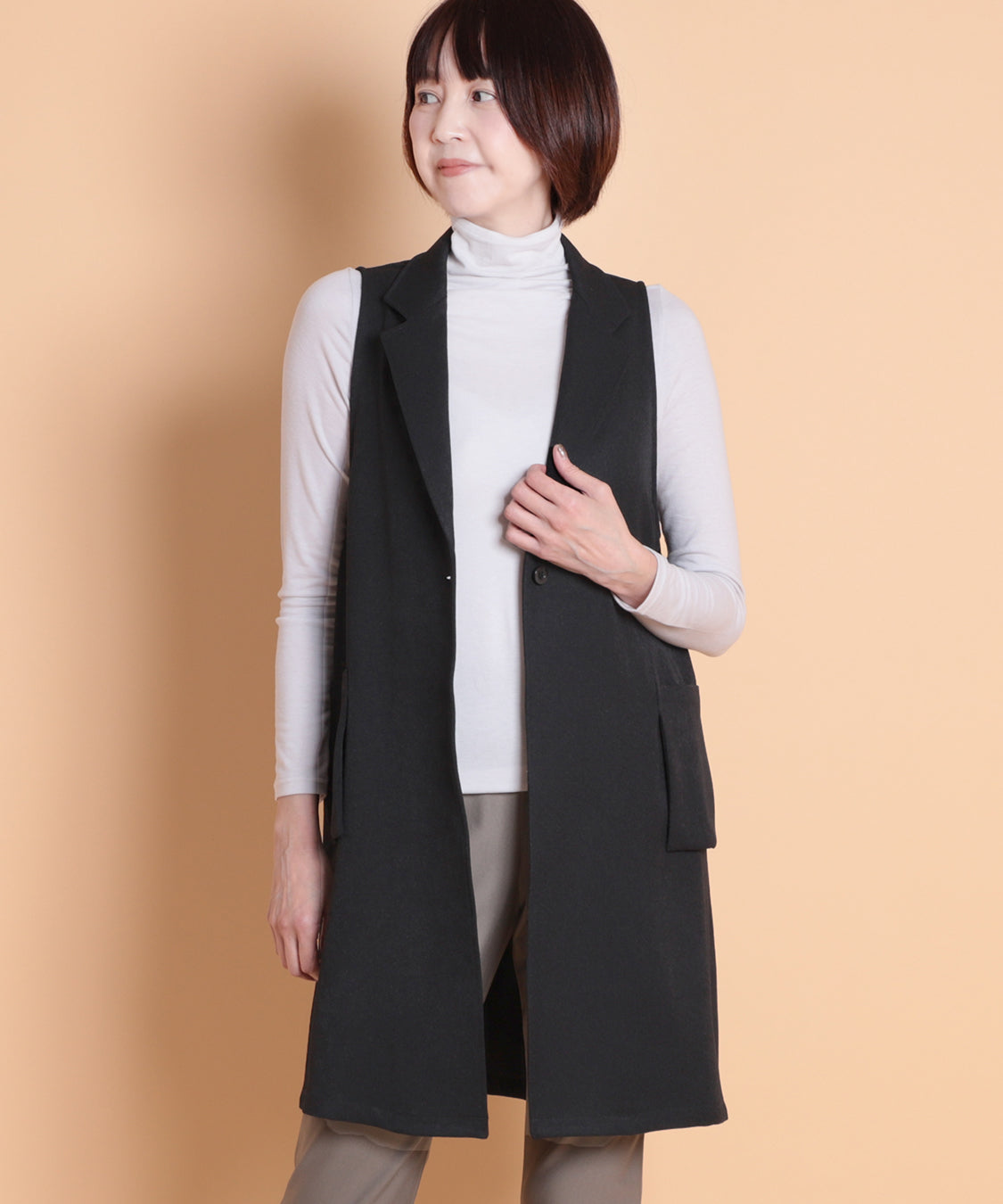 ウーリッシュツイルロングベスト　KANSAI profumo(カンサイプロフューモ) 