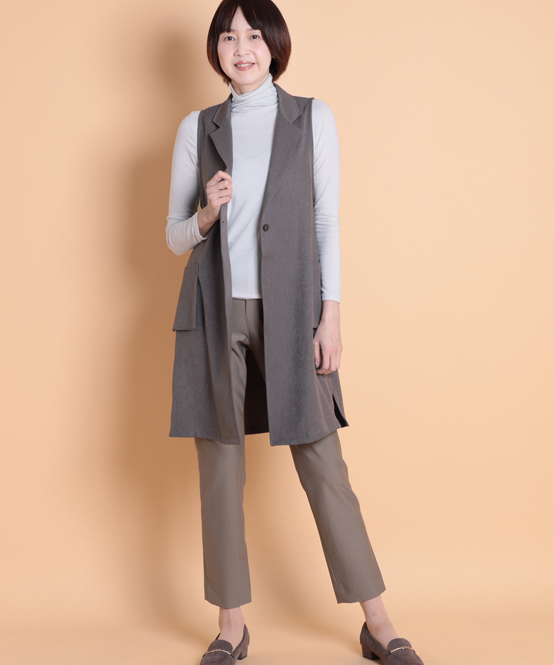 ウーリッシュツイルロングベスト　KANSAI profumo(カンサイプロフューモ) 