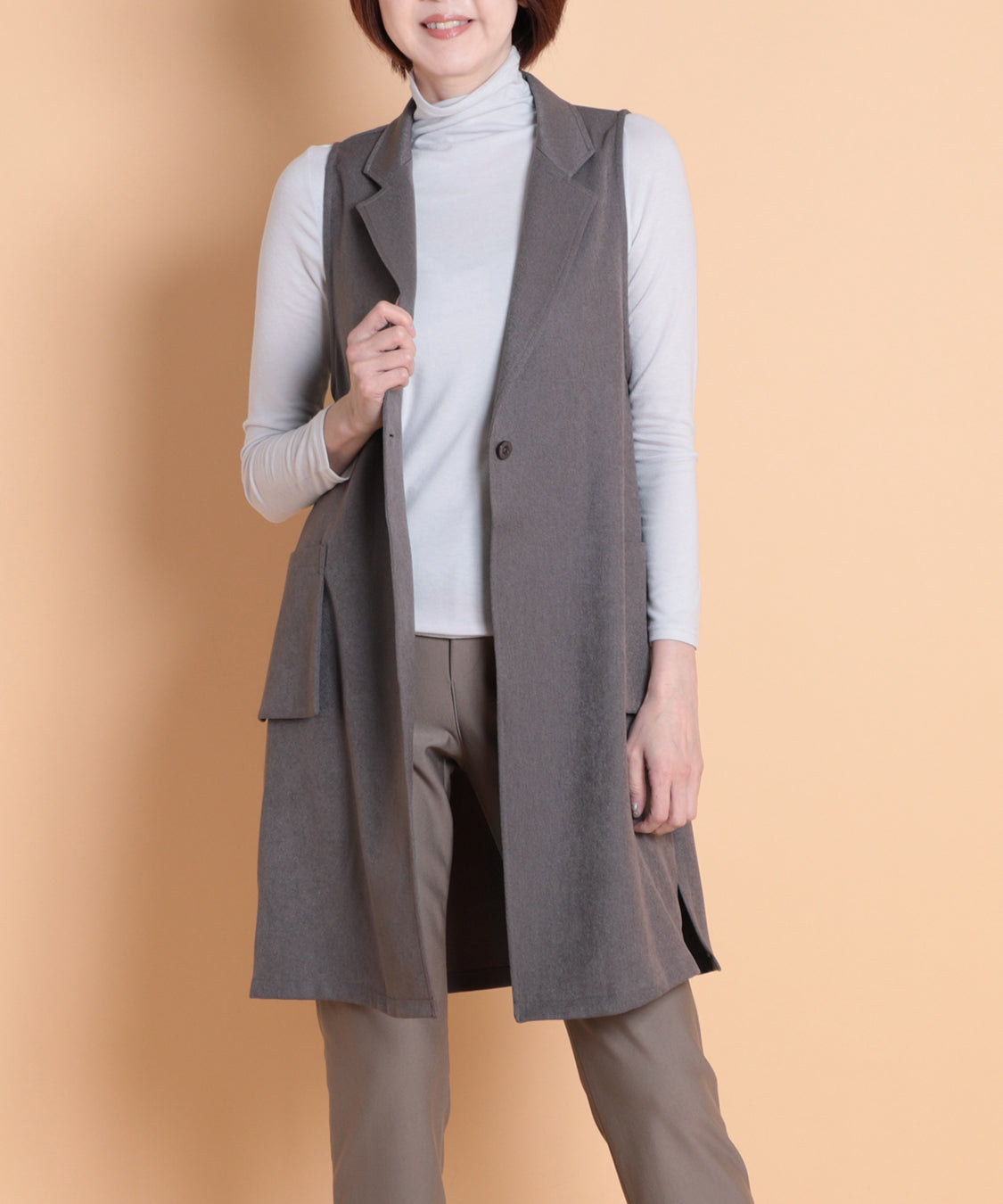 ウーリッシュツイルロングベスト　KANSAI profumo(カンサイプロフューモ) 