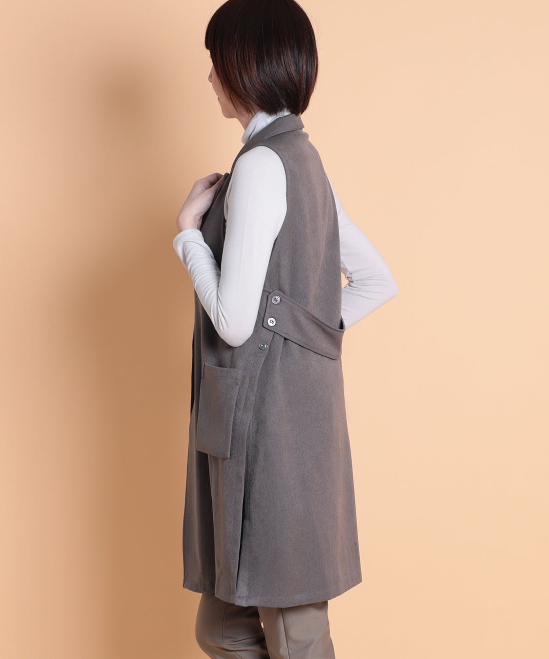 ウーリッシュツイルロングベスト　KANSAI profumo(カンサイプロフューモ) 