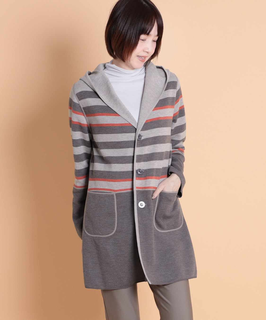 リバーシブルWニットコーディガン　KANSAI profumo(カンサイプロフューモ) 