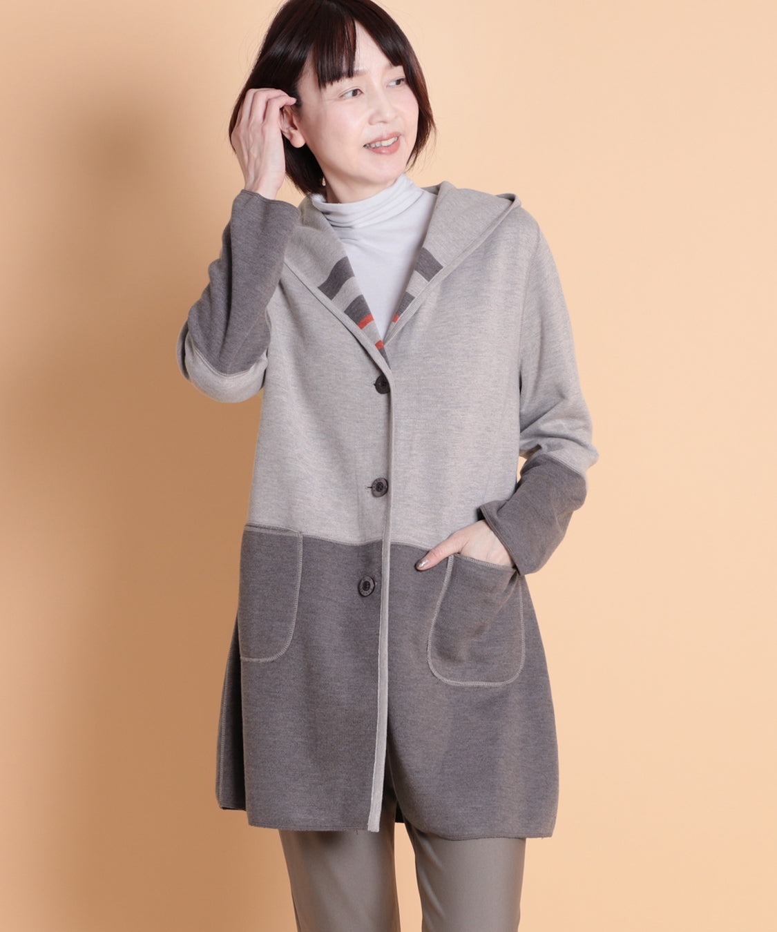 リバーシブルWニットコーディガン　KANSAI profumo(カンサイプロフューモ) 