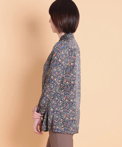 リバティ バードソングブライトスエートロングブラウス SAVOIR (サヴォア)