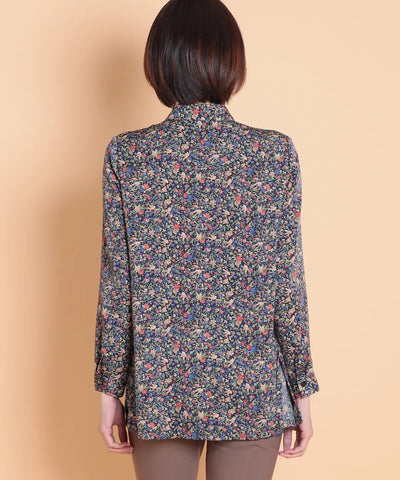 リバティ バードソングブライトスエートロングブラウス SAVOIR (サヴォア)