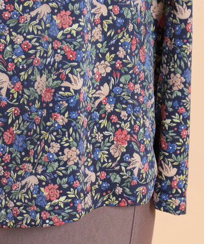 リバティ バードソングブライトスエートロングブラウス SAVOIR (サヴォア)