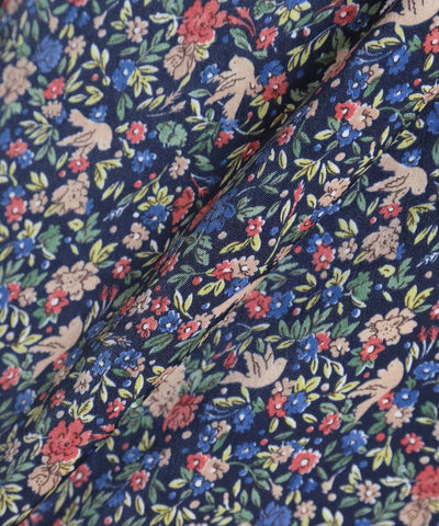 リバティ バードソングブライトスエートロングブラウス SAVOIR (サヴォア)