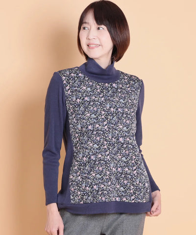 リバティ バードソングスエードキルトMIXプルオーバー SAVOIR (サヴォア)