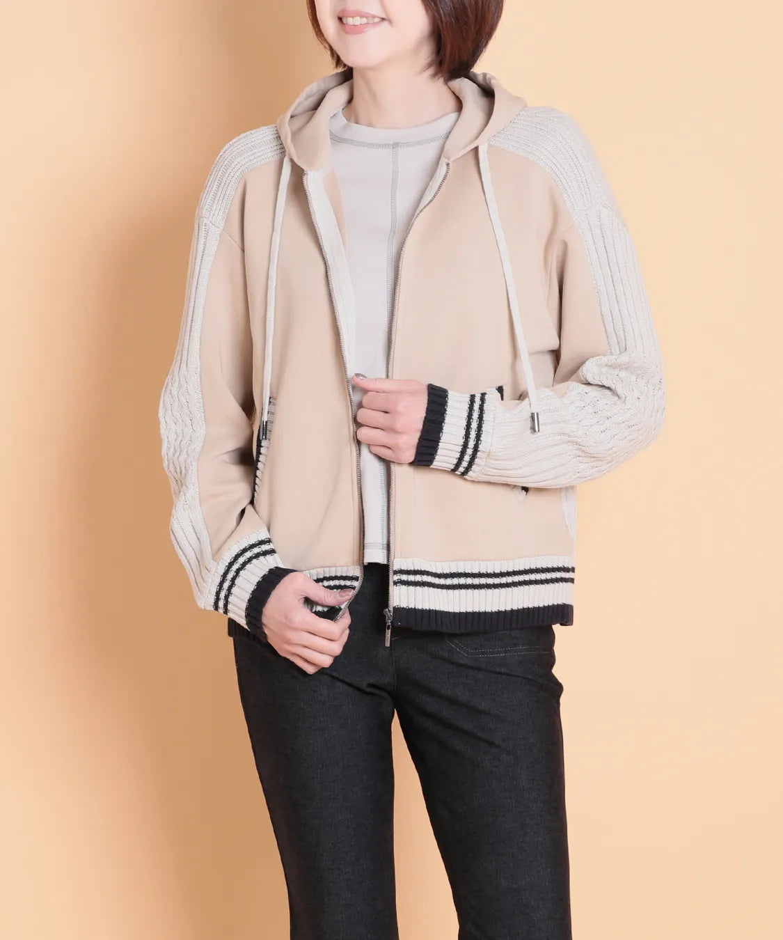 ニットコンビフーディー  セラビ(C'EST LA VIE)