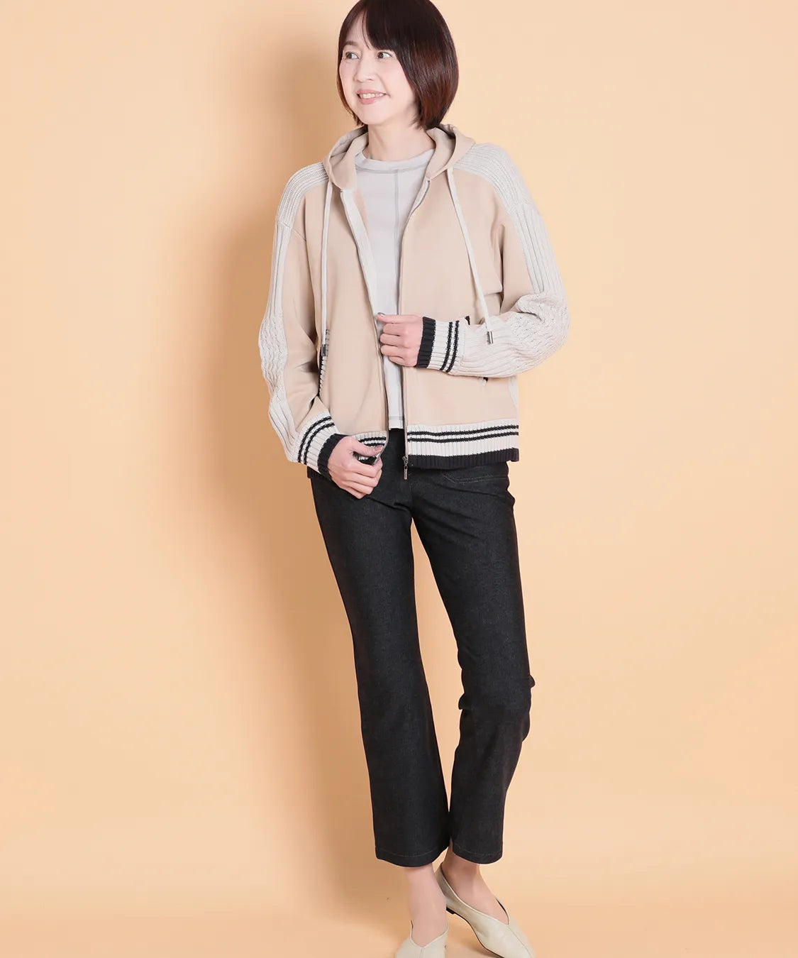 ニットコンビフーディー  セラビ(C'EST LA VIE)