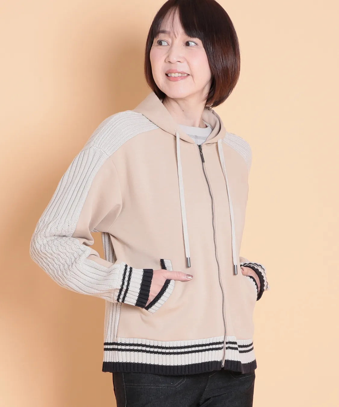 ニットコンビフーディー  セラビ(C'EST LA VIE)