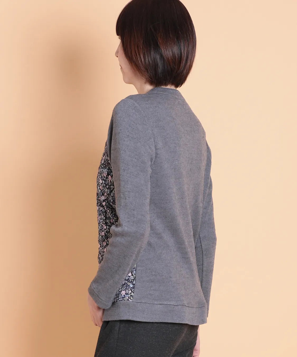 リバティ バードソングスエードキルトMIXカーディガン SAVOIR (サヴォア)