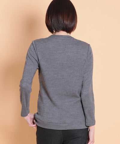 リバティ バードソングスエードキルトMIXカーディガン SAVOIR (サヴォア)