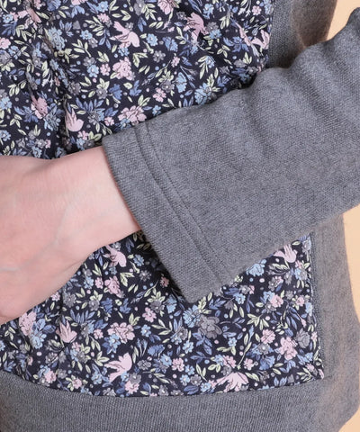 リバティ バードソングスエードキルトMIXカーディガン SAVOIR (サヴォア)