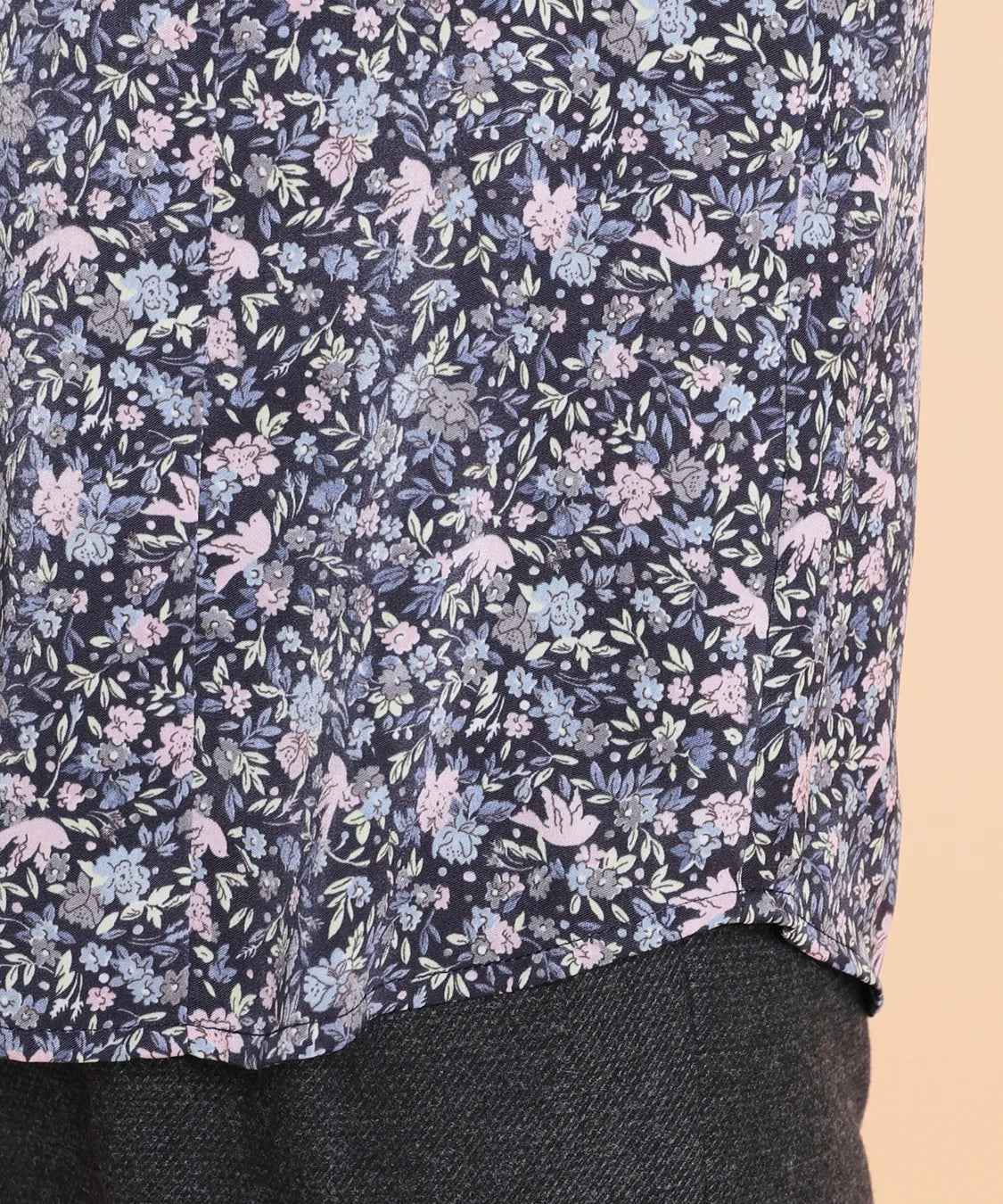 リバティ バードソングブライトスエードブラウス