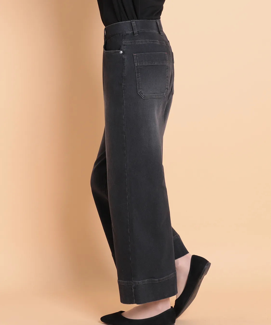 裏起毛デニムワイドフル  セラビ(C'EST LA VIE)