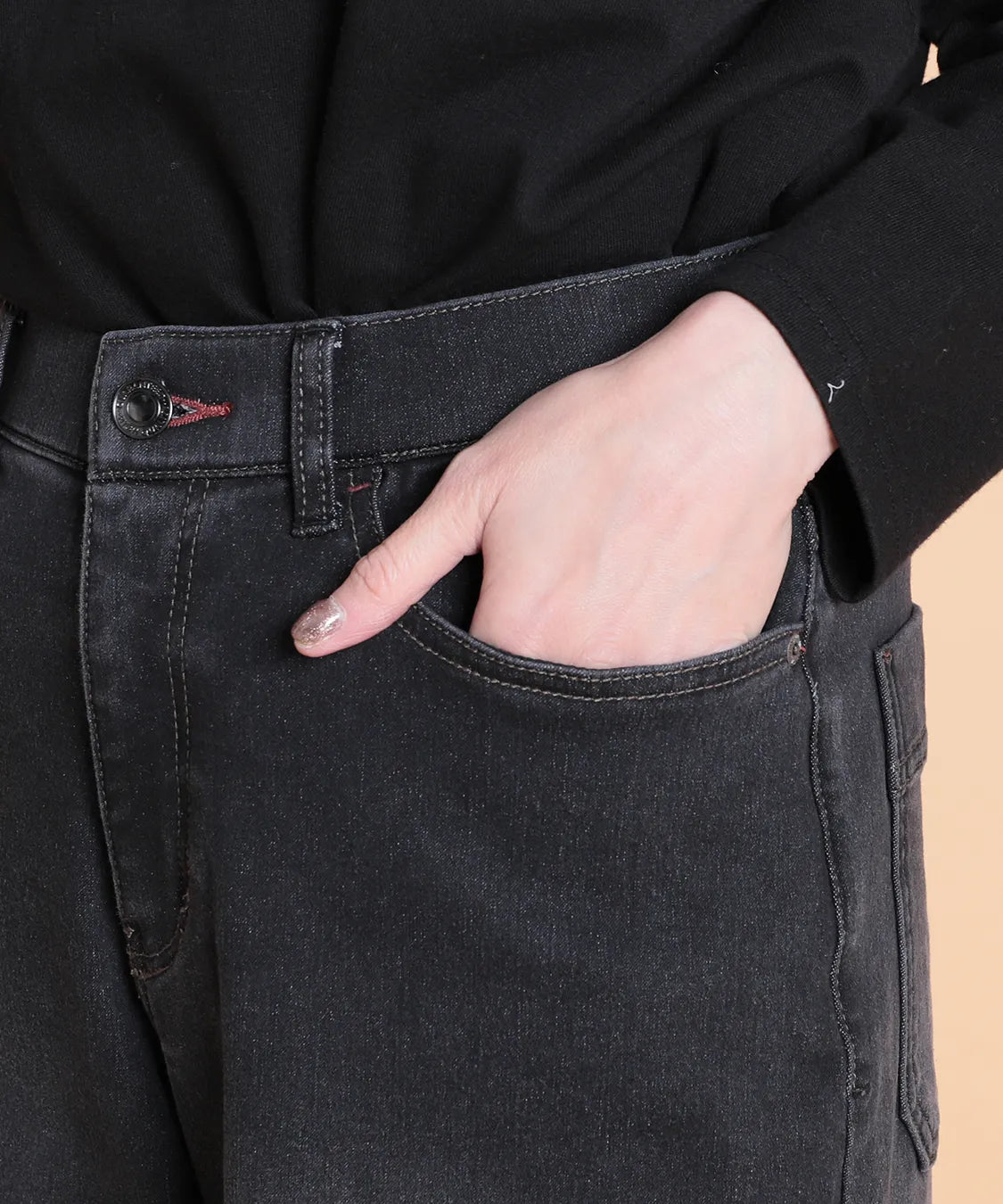 裏起毛デニムワイドフル  セラビ(C'EST LA VIE)