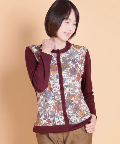 リバティ オーキッドガーデンウールJQミックスカーディガン SAVOIR (サヴォア)