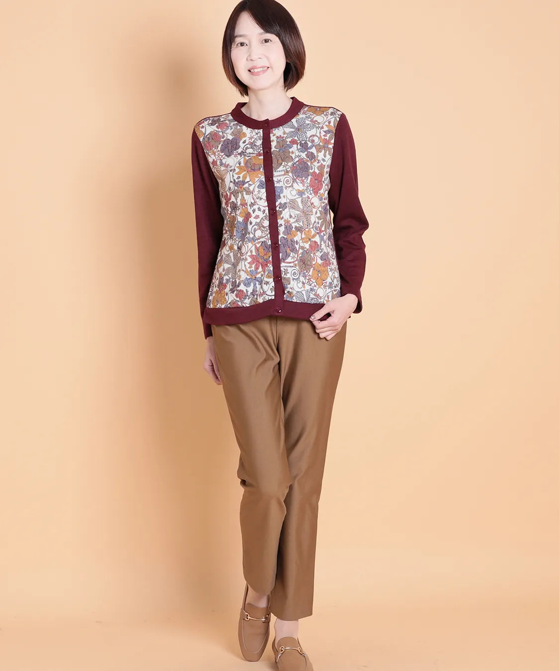 リバティ オーキッドガーデンウールJQミックスカーディガン SAVOIR (サヴォア)