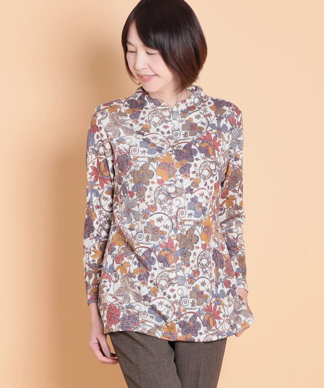 リバティ オーキッドガーデンウールJQチュニック SAVOIR (サヴォア)