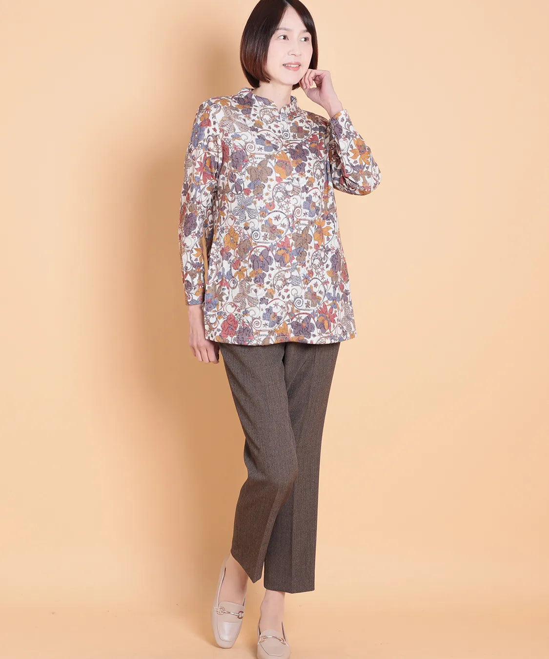 リバティ オーキッドガーデンウールJQチュニック SAVOIR (サヴォア)