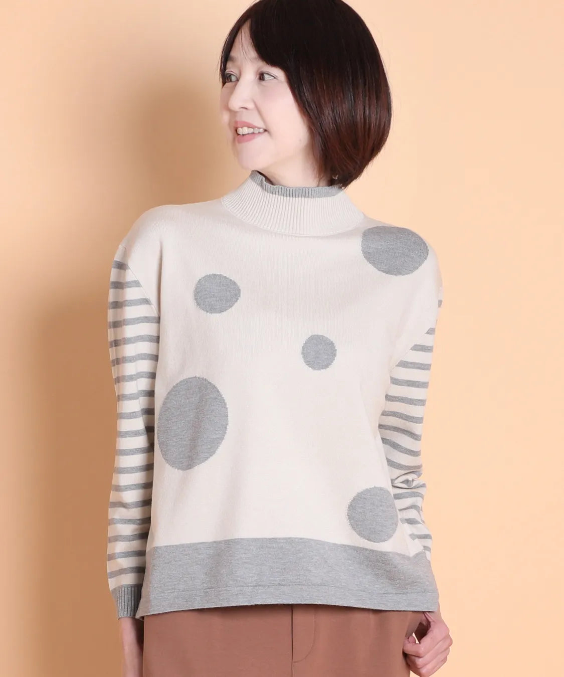 ドットボーダーMIXニットプルオーバー M'ID KANSAI YAMAMOTO (ミッド カンサイ ヤマモト)