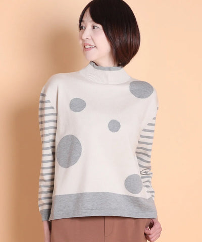 ドットボーダーMIXニットプルオーバー M'ID KANSAI YAMAMOTO (ミッド カンサイ ヤマモト)