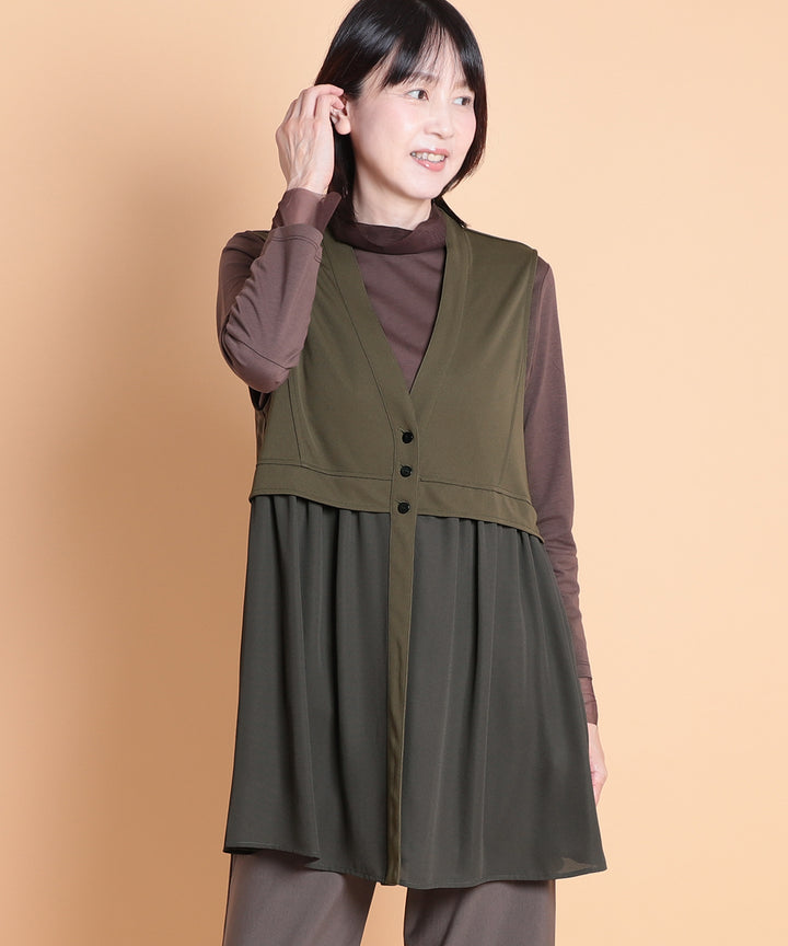 Share ロングベスト シャギーロングベスト esutoreja アウター[品番：BYST0000602