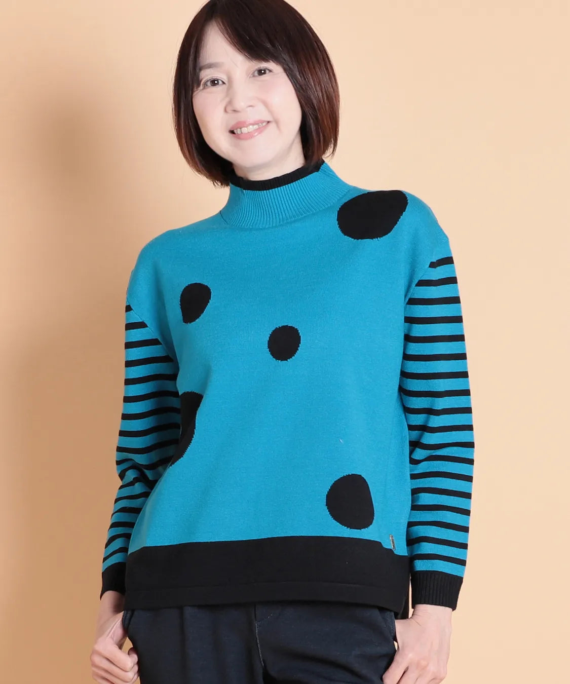 ドットボーダーMIXニットプルオーバー M'ID KANSAI YAMAMOTO (ミッド カンサイ ヤマモト)