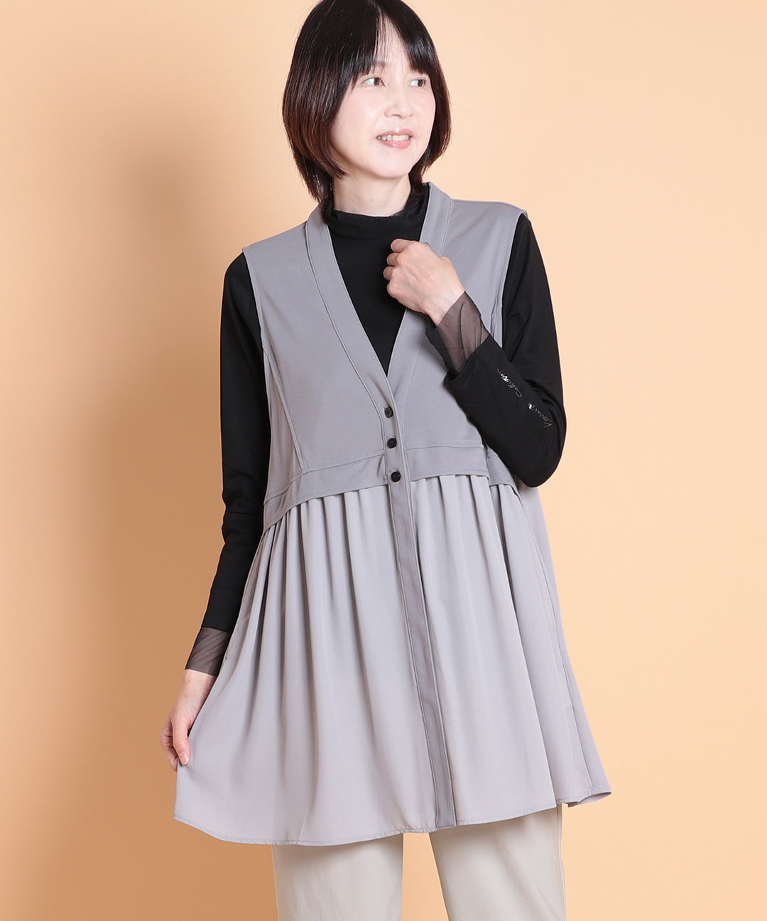 Share ロングベスト シャギーロングベスト esutoreja アウター[品番：BYST0000602