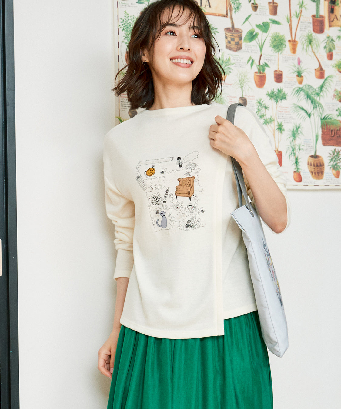 CANOA(カノア)  ポンチトラベルグッズプリントプルオーバー  