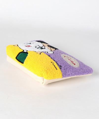  CANOA(カノア)  カノンちゃんモチーフさがら刺繍ポーチ  
